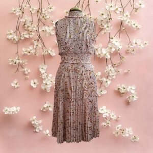 NWT Nanette Lepore Pink Pleated Dress